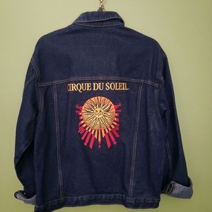 VTG Cirque du Soleil Denim jacket Embroidered - S